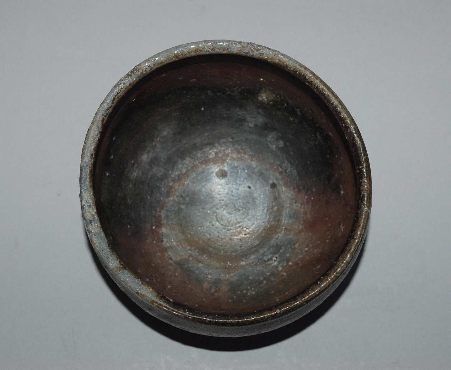 Chawan tea bowl for matcha, Bizen ware, stoneware with kumadori, ash, Japan