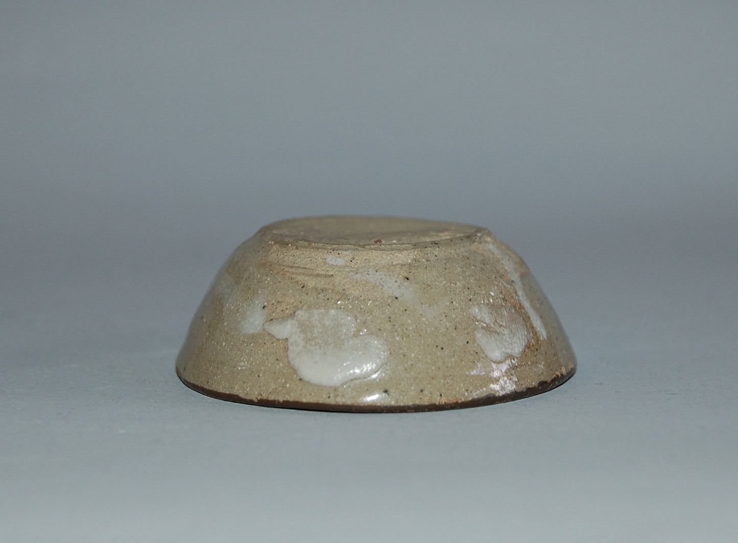 Shallow sakazuki sake cup, arabesques, chrysanthemums, stoneware, Ogata Kenzan style, Japan